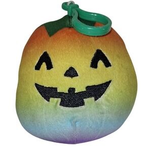 Squishmallows "Staley" Rainbow‎ Pumpkin Plush Keychain